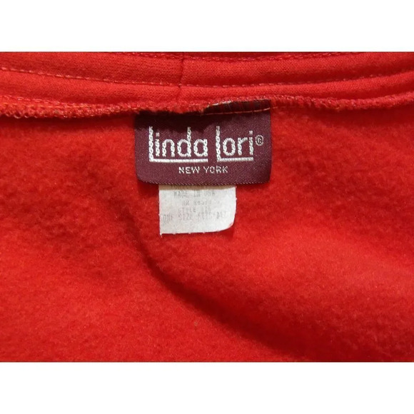 Vintage Linda Lori Womens Red Cat Cardigan Sweater One‎ Size OSFM - Picture 6 of 6